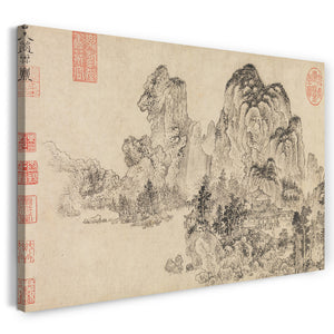 Leinwandbild Zhao Yuan - () Landschaft im Stil von Yan Wengui und Fan Kuan