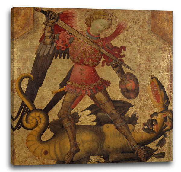 Leinwandbild Spanisch - Heiliger Michael und der Drache