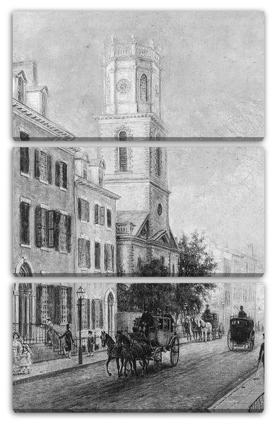 Leinwandbild Edward Lamson Henry - Saint George's Kirche, New York