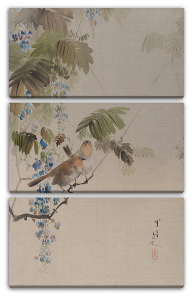 Leinwandbild Watanabe Seite - Vögel und Blumen
