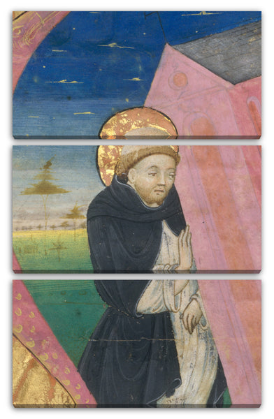 Leinwandbild Mitte des 15. Jahrhunderts - Heiliger Dominikus rettet die Kirche des Heiligen Johannes im Lateran