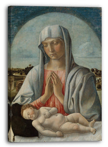 Leinwandbild Giovanni Bellini - Madonna, die das schlafende Kind anbetet