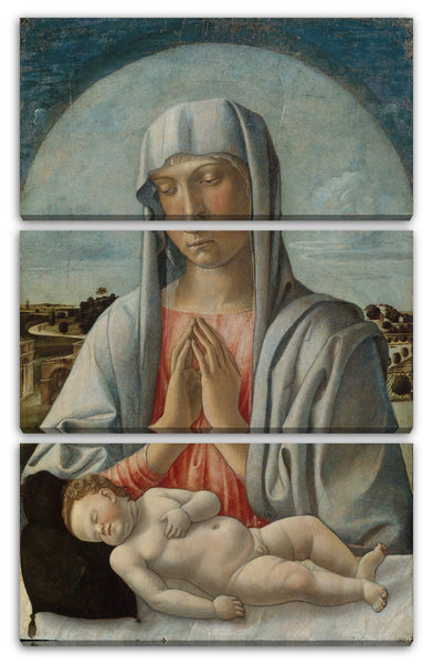Leinwandbild Giovanni Bellini - Madonna, die das schlafende Kind anbetet