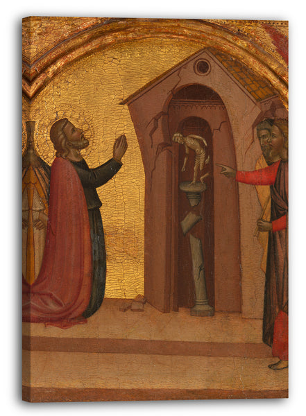 Leinwandbild Francescuccio Ghissi - Johannes der Evangelist lässt einen heidnischen Tempel einstürzen