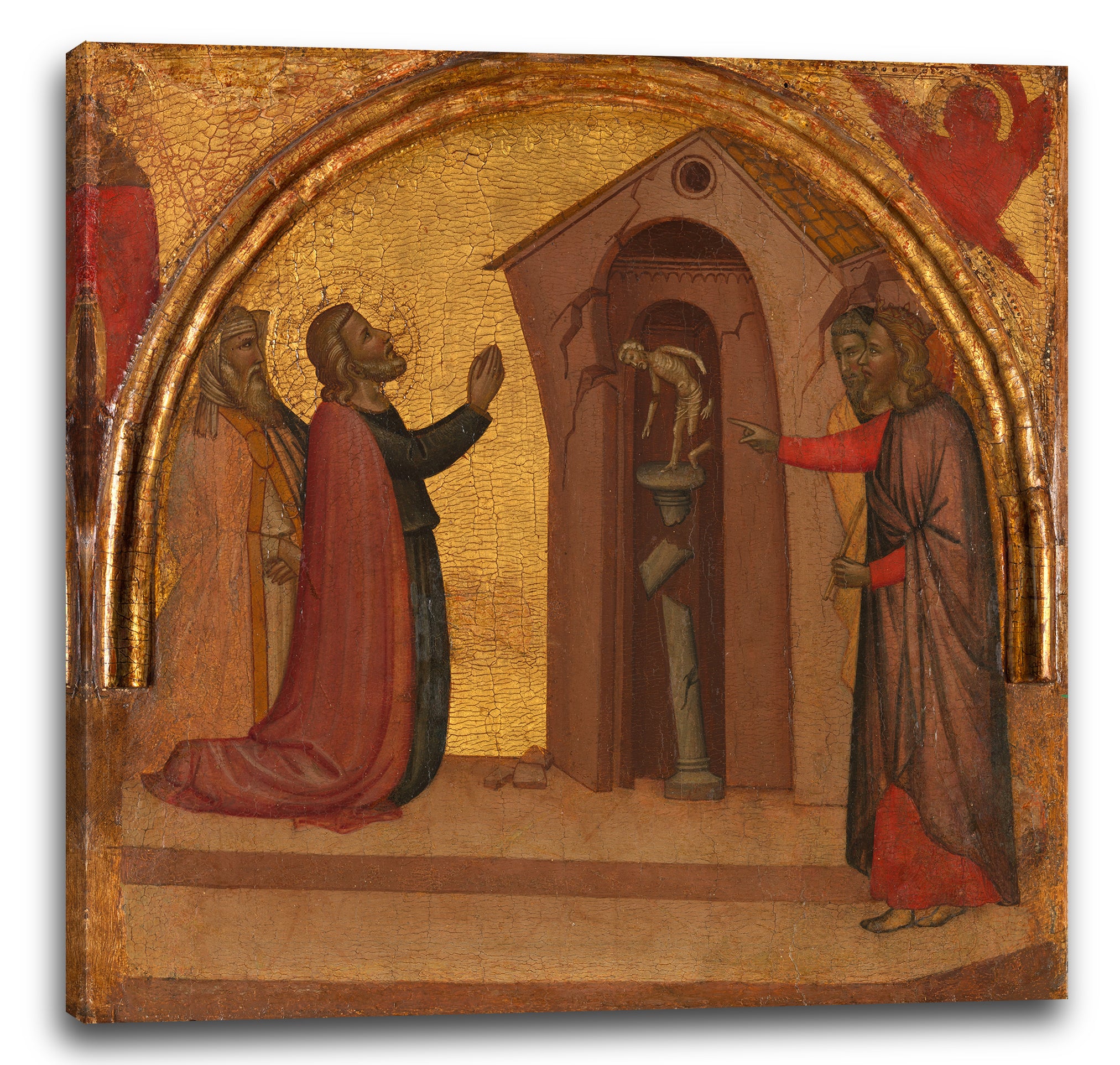 Leinwandbild Francescuccio Ghissi - Johannes der Evangelist lässt einen heidnischen Tempel einstürzen
