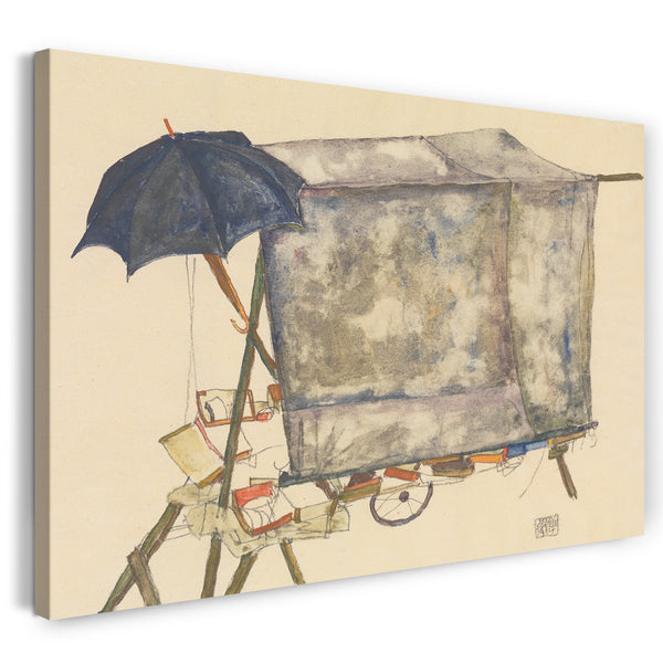 Leinwandbild Egon Schiele - Straßenkarre