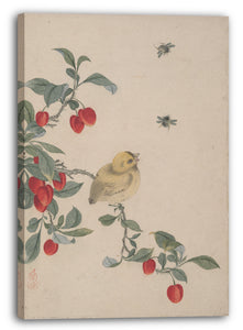 Leinwandbild Yi Zhai - Vögel, Insekten und Blumen