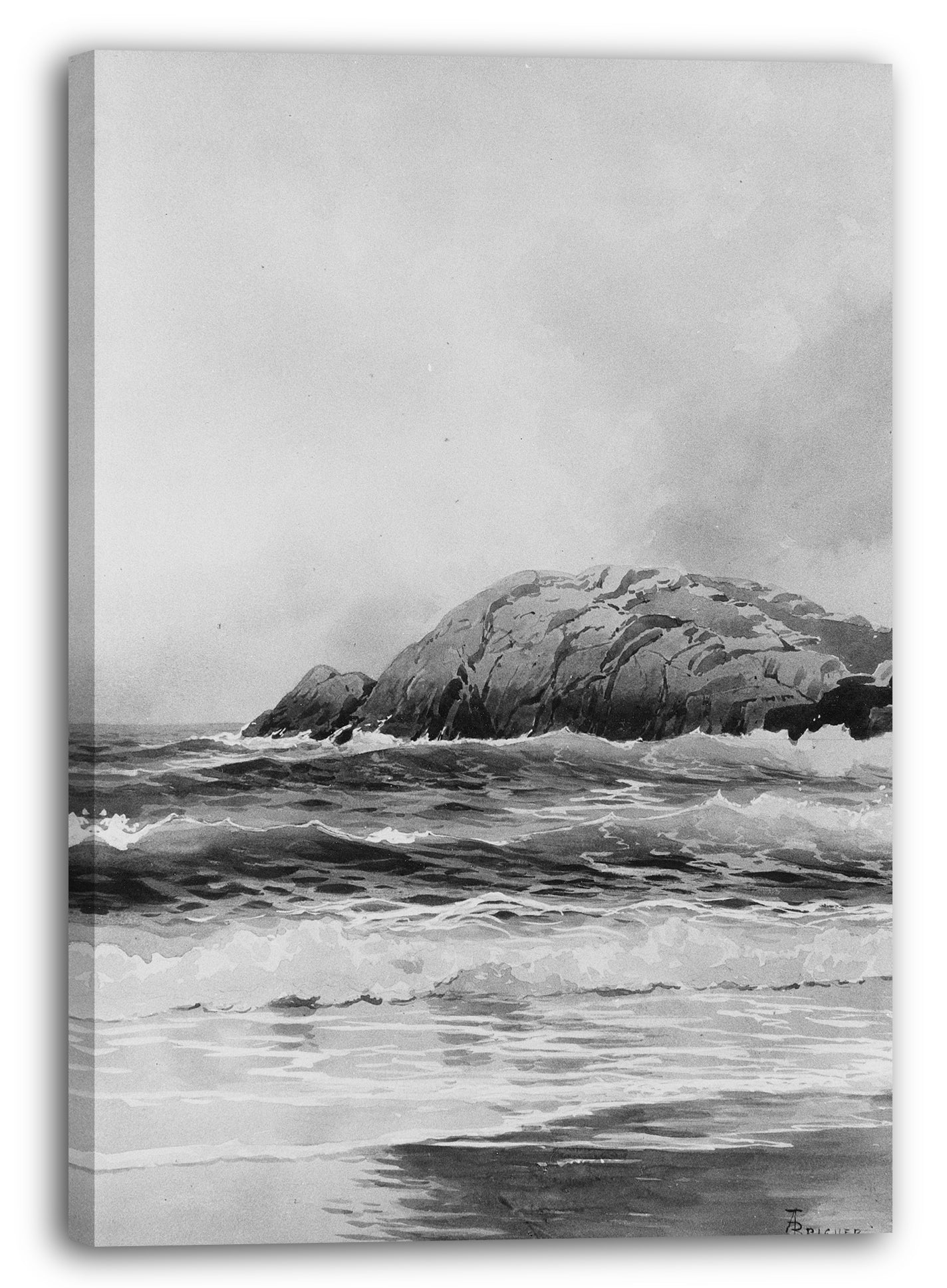 Leinwandbild Alfred Thompson Bricher - Felsen und Meer