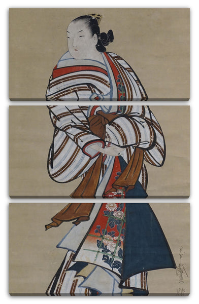 Leinwandbild Kaigetsudō Dohan - Stehende Kurtisane, die über ihrer Schulter schaut