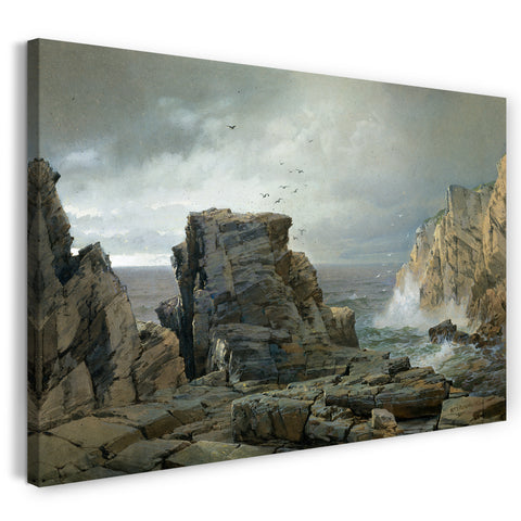 Leinwandbild William Trost Richards - Eine felsige Küste