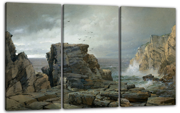 Leinwandbild William Trost Richards - Eine felsige Küste
