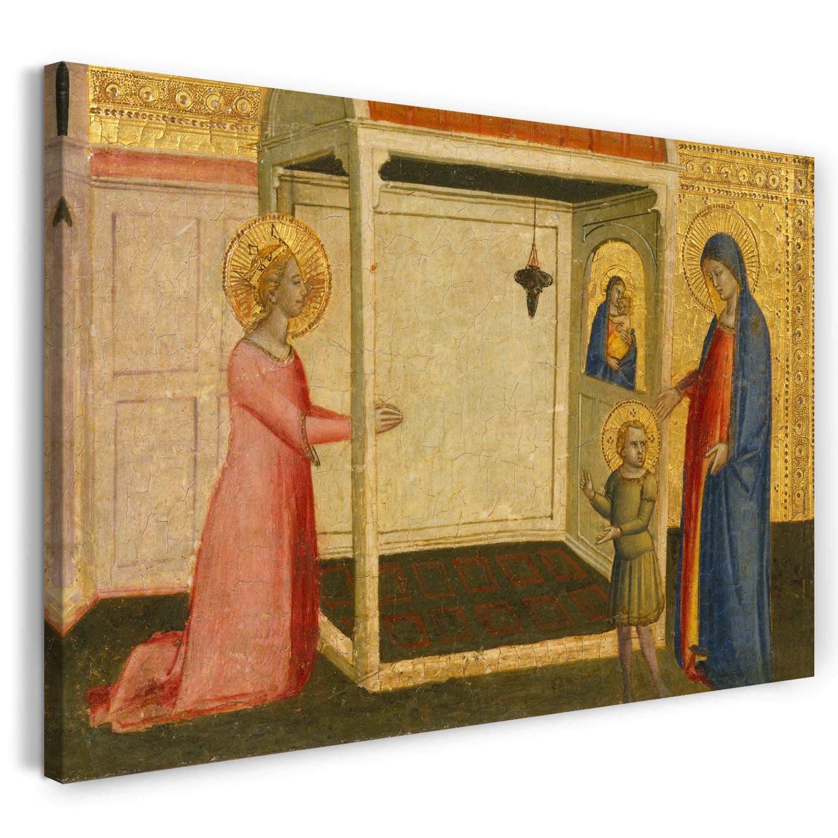 Leinwandbild Meister der Orcangesque Misericordia - Die Vision der heiligen Katharina von Alexandria