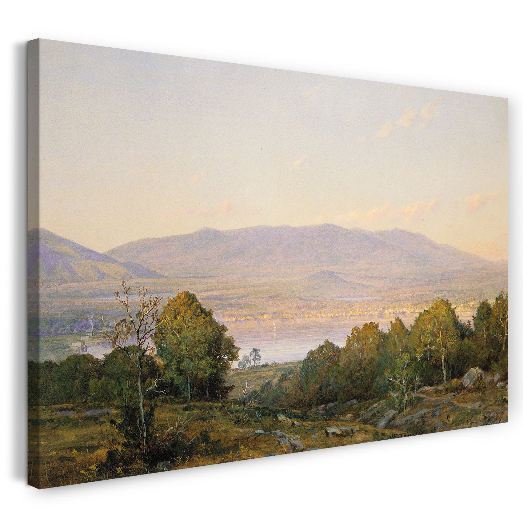Leinwandbild William Trost Richards - Sonnenuntergang in Center Harbour, New Hampshire