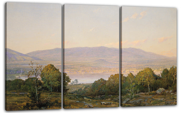 Leinwandbild William Trost Richards - Sonnenuntergang in Center Harbour, New Hampshire