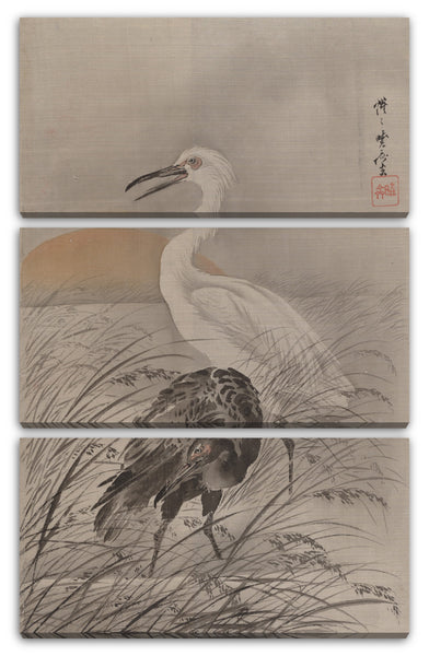 Leinwandbild Kawanabe Kyōsai (Japanisch, 1831-1889) - Vögel im Sumpf