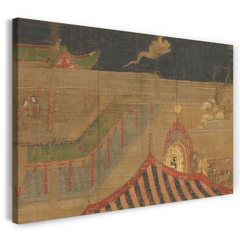 Leinwandbild Muromachi-Zeit (1392-1573) - Leben des Buddha: Das Palastleben aufgeben