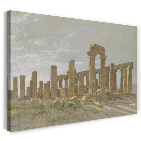 Leinwandbild William Stanley Haseltine - Girgenti (Der Tempel von Juno Lacinia in Agrigent)