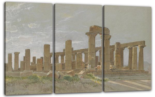 Leinwandbild William Stanley Haseltine - Girgenti (Der Tempel von Juno Lacinia in Agrigent)