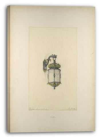 Leinwandbild Louis Komfort Tiffany - Entwurf für hängende, an der Wand befestigte Laterne