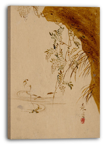 Leinwandbild Shibata Zeshin - Überhängende Klippe
