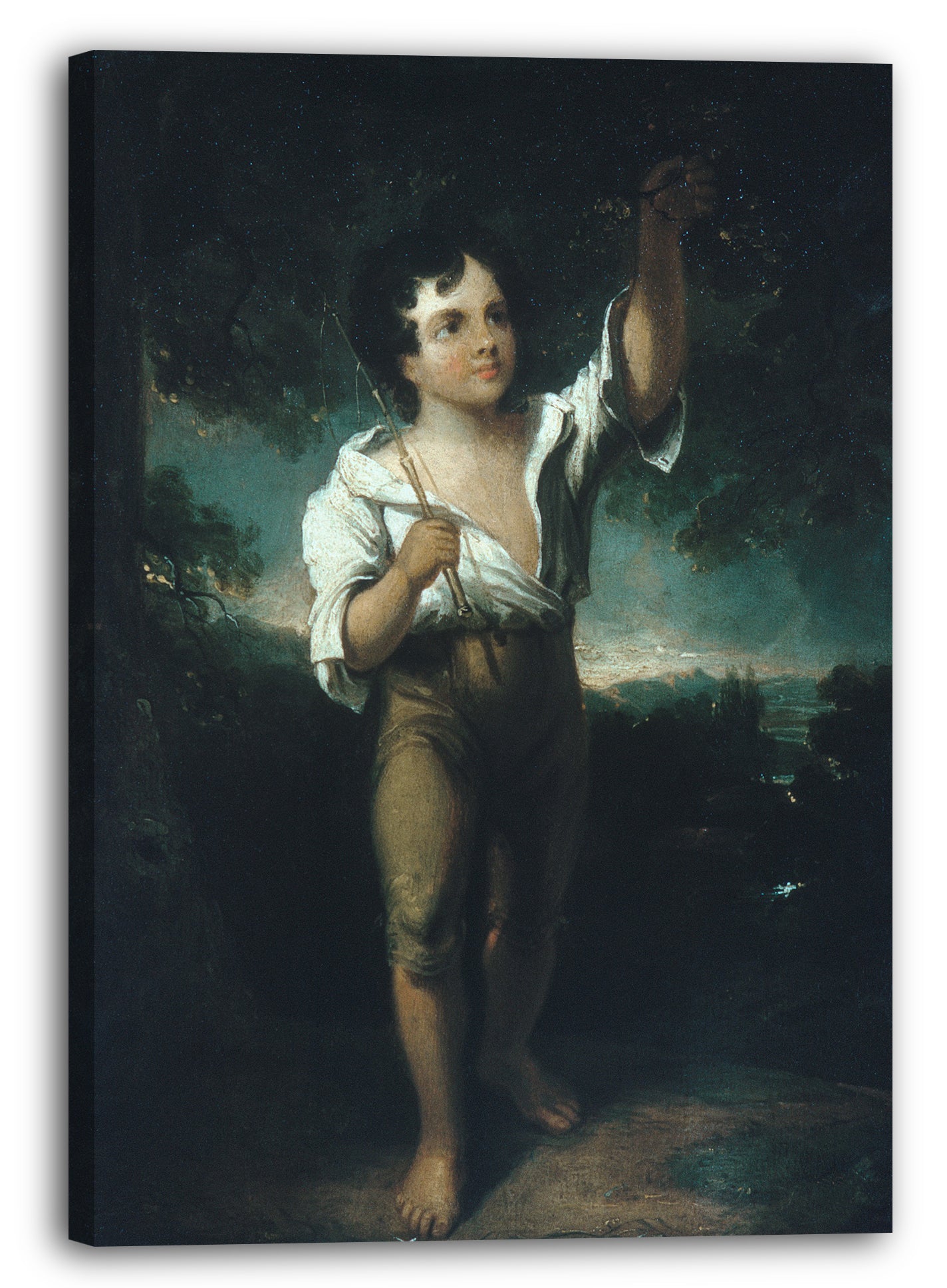 Leinwandbild Henry Inman - Der junge Fischer