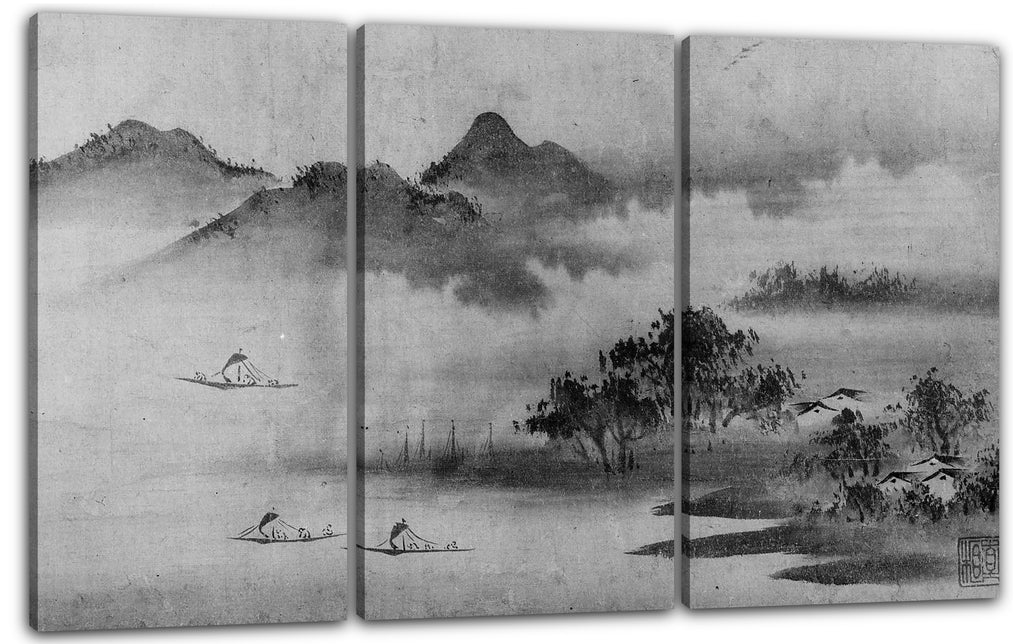 Leinwandbild Ehemals Sōami zugeschrieben - Landschaft