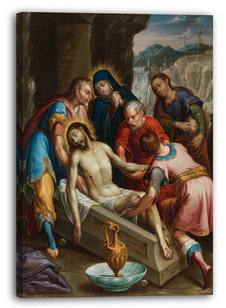 Leinwandbild Juan Rodríguez Juárez - Die Grablegung Christi
