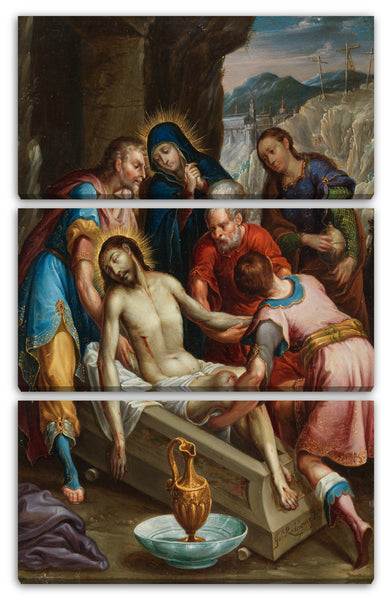Leinwandbild Juan Rodríguez Juárez - Die Grablegung Christi
