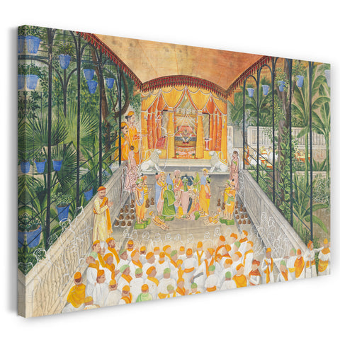 Leinwandbild Ragunath zugeschrieben - Feier der Geburt von Krishna (Janamashtami)