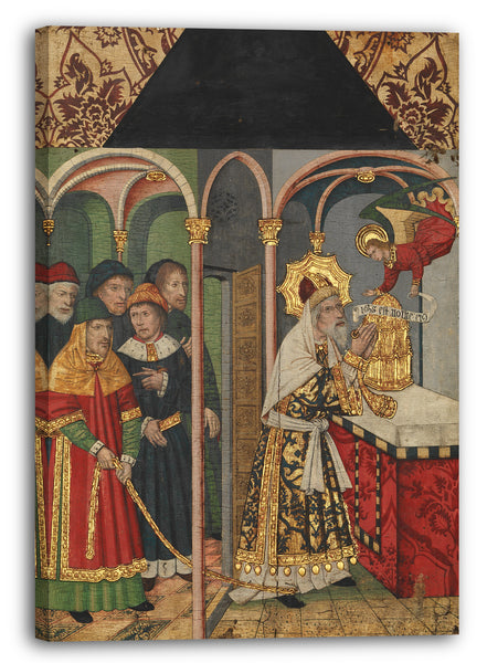 Leinwandbild Domingo Ram - Tafel mit dem Engel, der Zacharias erscheint (von einem Retabel mit Johannes dem Täufer und Szenen aus seinem Leben)