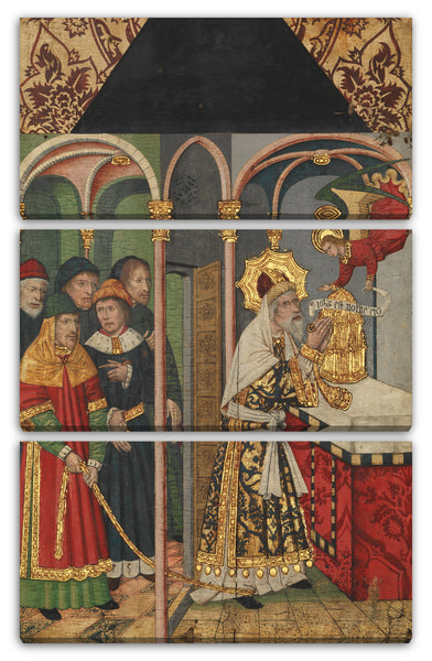 Leinwandbild Domingo Ram - Tafel mit dem Engel, der Zacharias erscheint (von einem Retabel mit Johannes dem Täufer und Szenen aus seinem Leben)