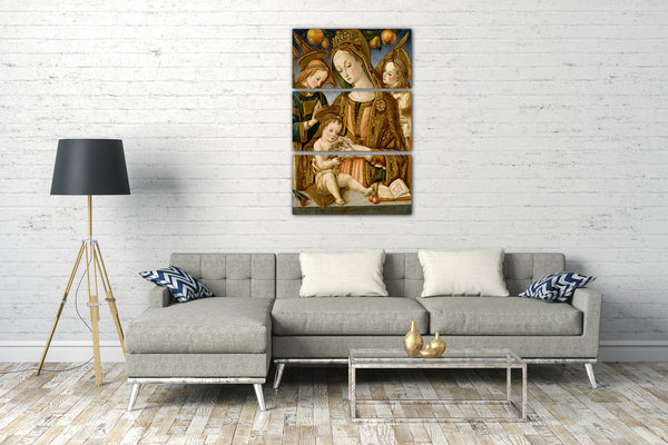 Leinwandbild Vittore Crivelli - Madonna und Kind mit zwei Engeln