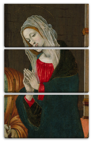 Leinwandbild Werkstatt von Filippino Lippi - Die Jungfrau der Geburt Christi