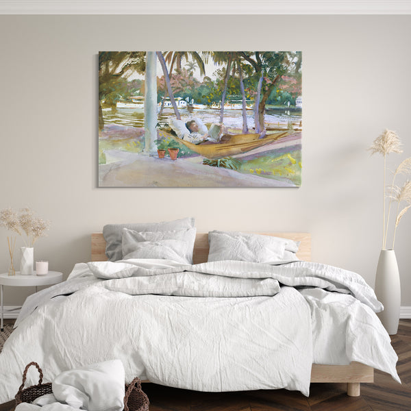 Leinwandbild John Singer Sargent - Abbildung in Hängematte, Florida