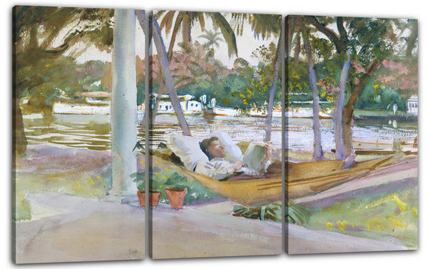 Leinwandbild John Singer Sargent - Abbildung in Hängematte, Florida