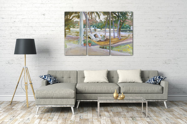 Leinwandbild John Singer Sargent - Abbildung in Hängematte, Florida