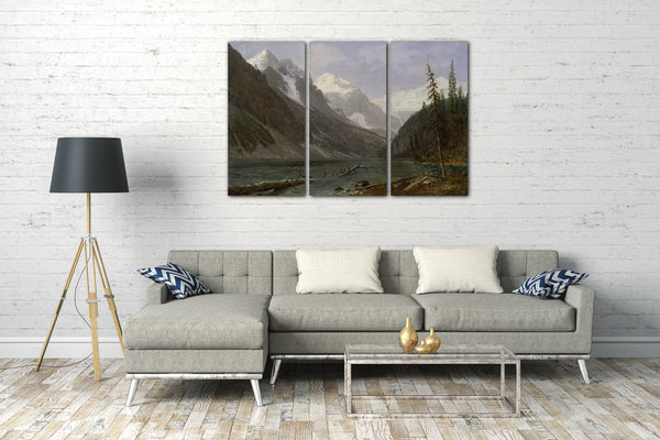 Leinwandbild Albert Bierstadt - Kanadische Rockies (Lake Louise)