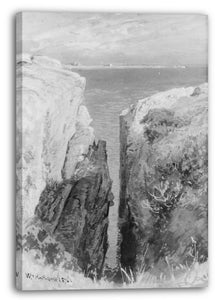 Leinwandbild William Trost Richards - Zwischen den Klippen, Newport