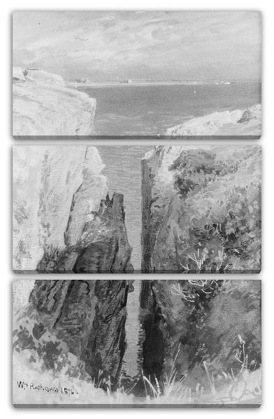 Leinwandbild William Trost Richards - Zwischen den Klippen, Newport