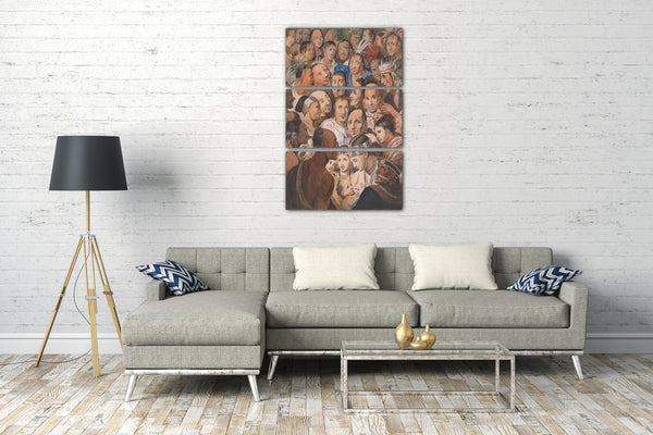 Leinwandbild John Lewis Krimmel zugeschrieben - Tableau von indischen Gesichter