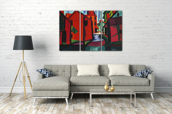 Leinwandbild Oscar Bluemner - Kleine Wasserfälle, New Jersey