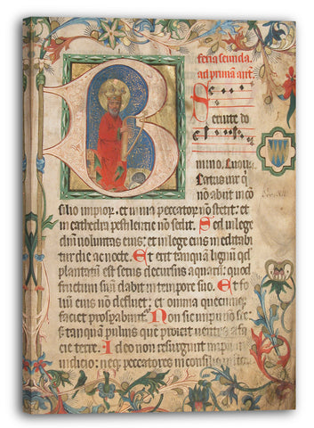 Leinwandbild Ende des 15. Jahrhunderts - Manuskriptblatt von einem Missale