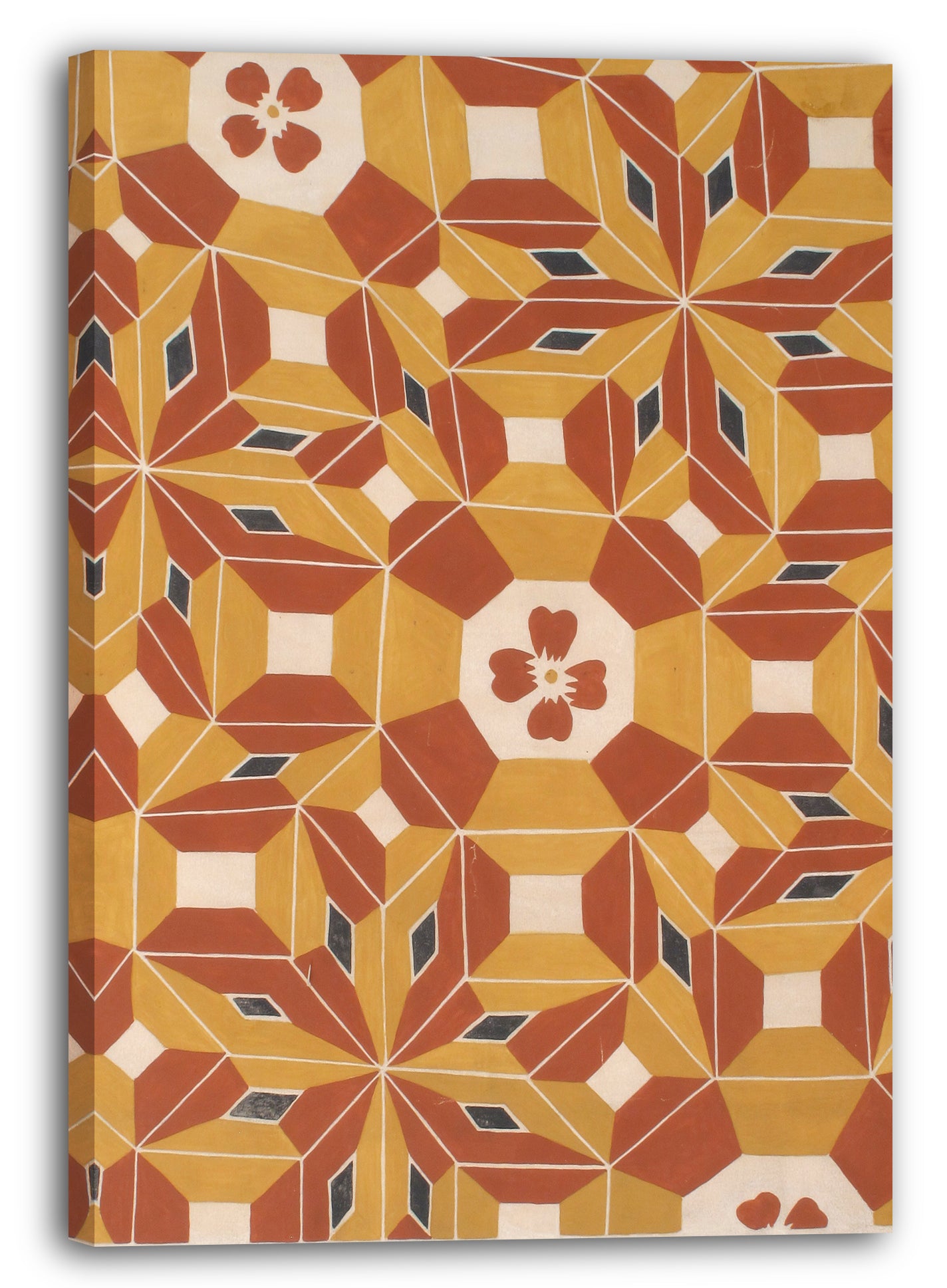 Leinwandbild Charles K. Wilkinson - Faksimile des Apsis-Gemäldes im Grab 25, Bagawat Necropolis, Kharga Oasis