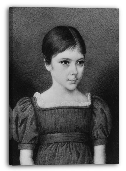Leinwandbild ca. 1830 - Portrait eines Mädchens