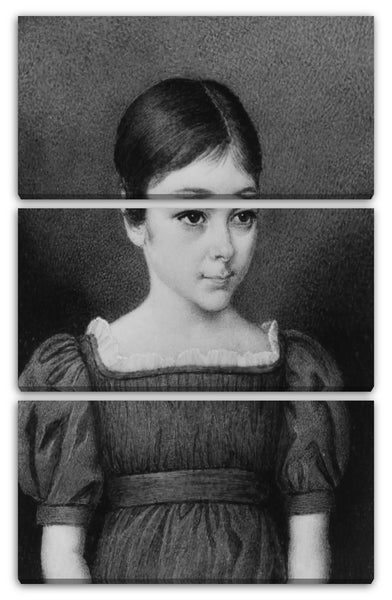 Leinwandbild ca. 1830 - Portrait eines Mädchens