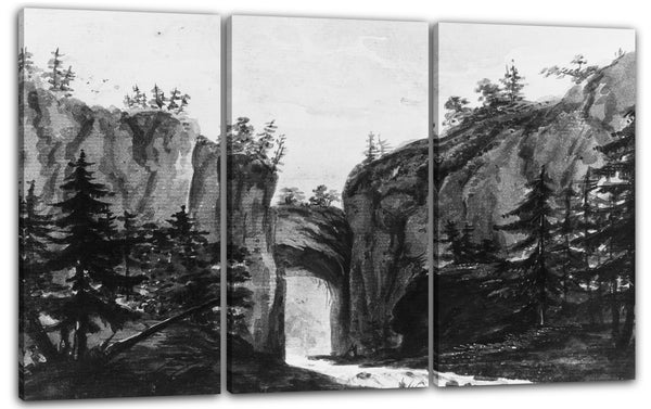 Leinwandbild Pavel Petrowitsch Svinin - Natural Bridge, Virginia (Kopie nach einem Stich in François Jean, Marquis de Chastellux, Reisen in Nordamerika, 1787)
