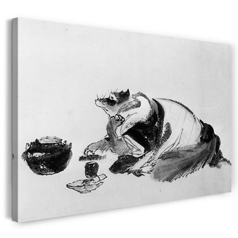 Leinwandbild Hokusai Schule - Dachs