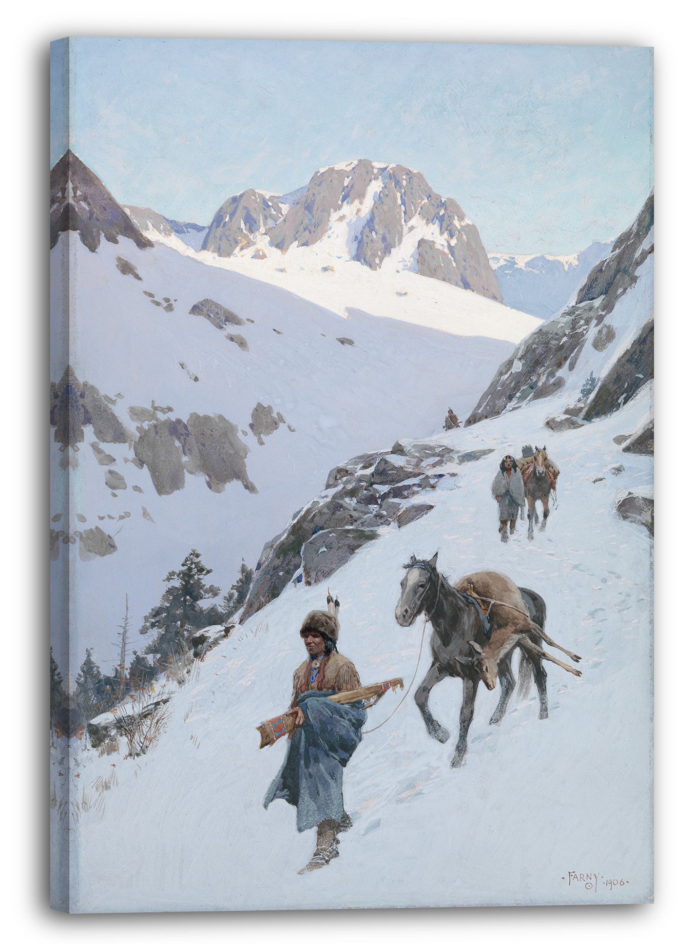 Leinwandbild Henry François Farny - Eine erfolgreiche Jagd