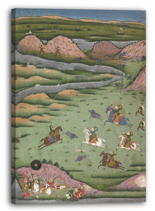 Leinwandbild 19. Jahrhundert - Maharana Amar Singh II oder Sangram Singh jag Wildschwein