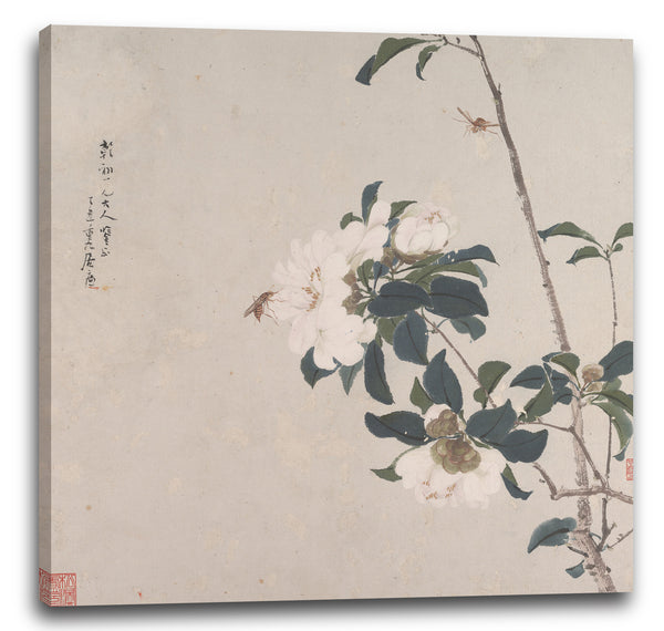 Leinwandbild Ju Lian - Insekten und Blumen